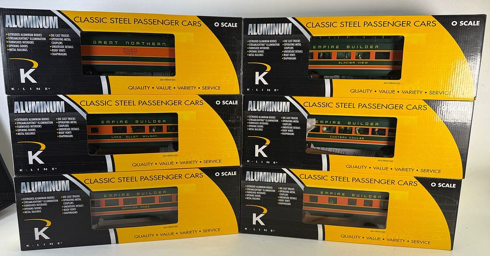 Lot 521: Lot of 6 K-Line Passenger Cars MIB