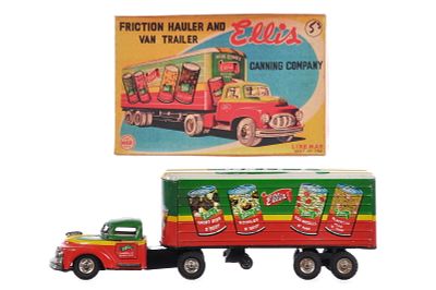 Linemar Ellis Friction Hauler & Van Trailer Boxed. A J-465 Linemar Ellis Canning Company 