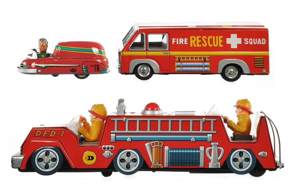 Lot 159: (3) Japanese Tin Vehicles Durham & Modern Toys