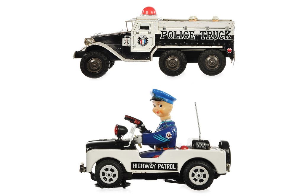 Lot 163: Rare Yonezawa Police Truck & Daiya Highway Patrol Car