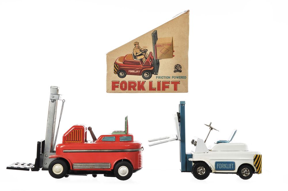 Lot 168: (2) Modern Toys & SSS (Boxed) Tin Fork Lifts