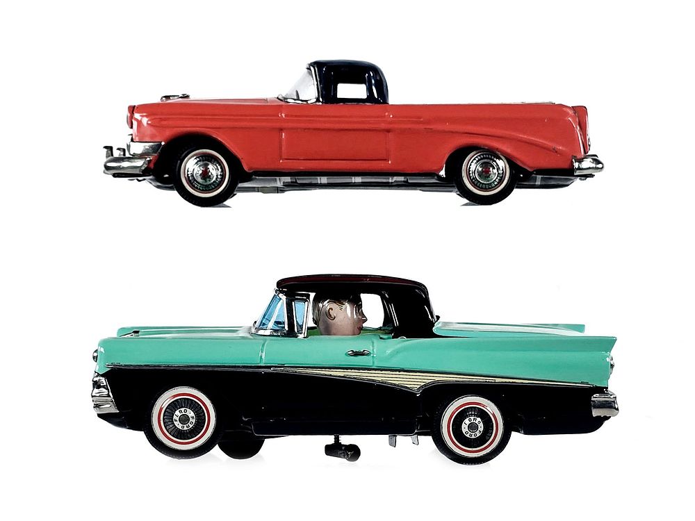 Lot 211: (2) Bandai Ford Pickup & Nomura/Kosuge Ford Fairlane Skyliner