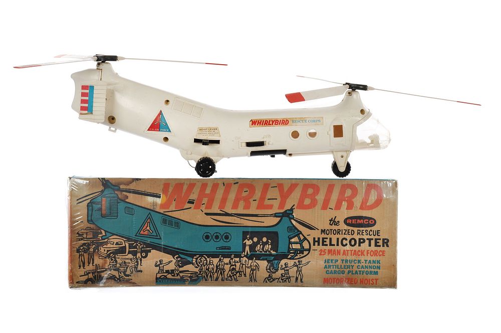 Lot 238: Huge! Remco Whirlybird Motorized Rescue Helicopter Boxed
