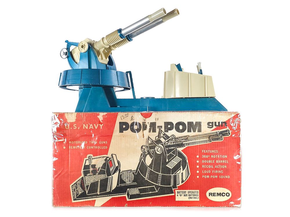 Lot 244: Remco Batt. Op. U.S. Navy Pom-Pom Gun Boxed