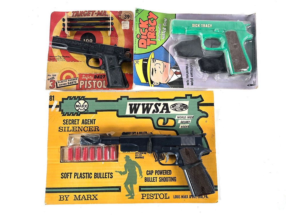 Lot 250: (2) Toy Guns in Packaging Marx WWSA & Others