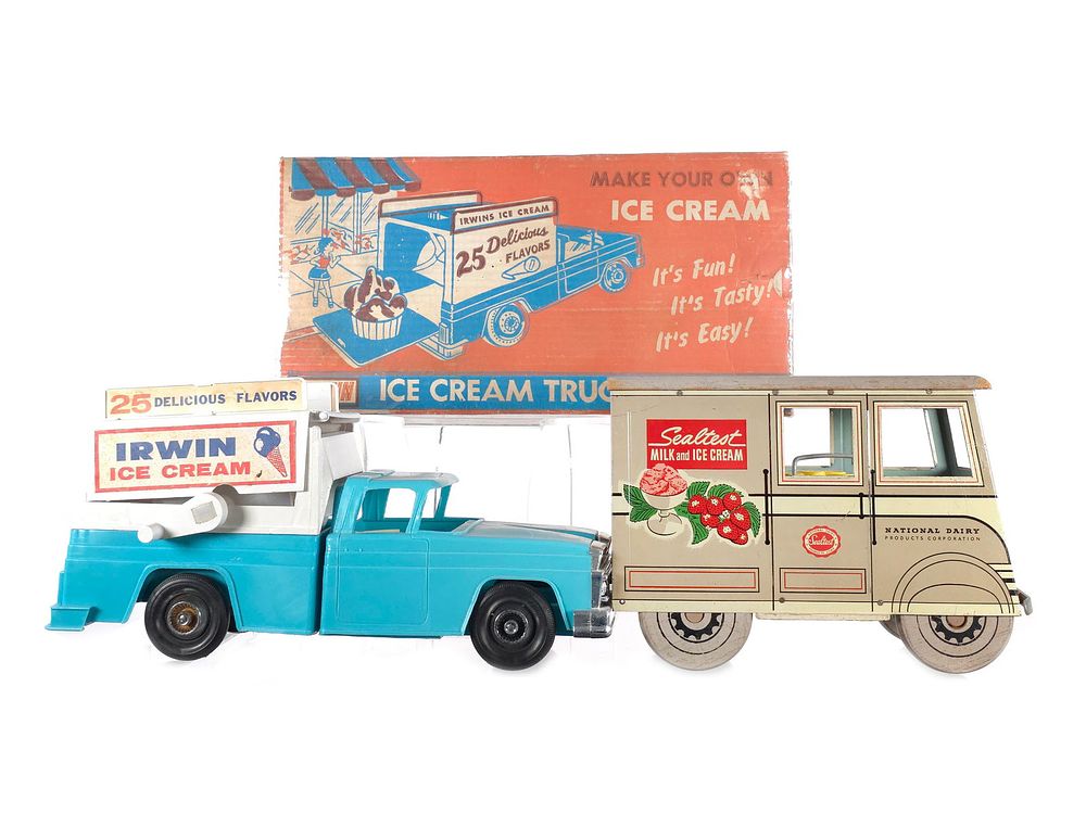 Lot 251: Rich Toys Sealtest Milk & Ice Cream Van & Irwin Ice Cream Truck Boxed
