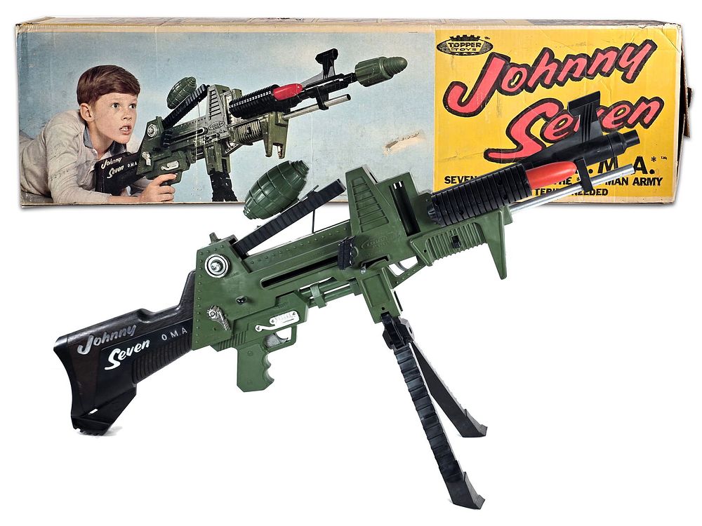 Lot 254: Johnny Seven O.M.A. Gun Boxed Topper Toys