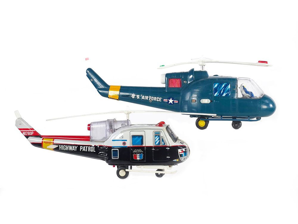 Lot 257: (2) Batt. Op. Highway Patrol & U.S. Air Force Helicopters