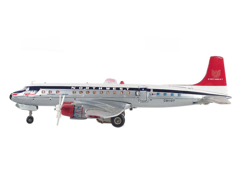 Lot 262: Cragstan Batt. Op. Northwest Airlines Airplane Japanese Tin