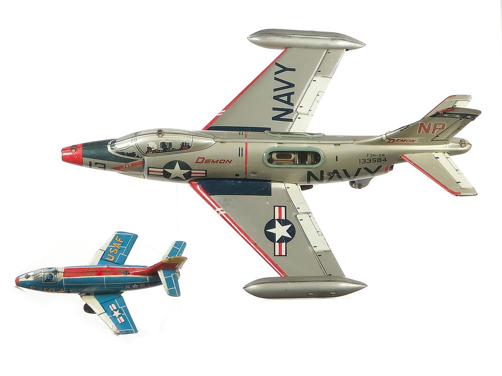 Lot 266: (2) Yonezawa Navy Demon Jet Fighter & USAF F-104 Jets