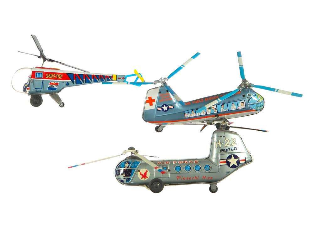 Lot 272: (3) Japanese Tin Helicopters TN/Yonezawa/Other