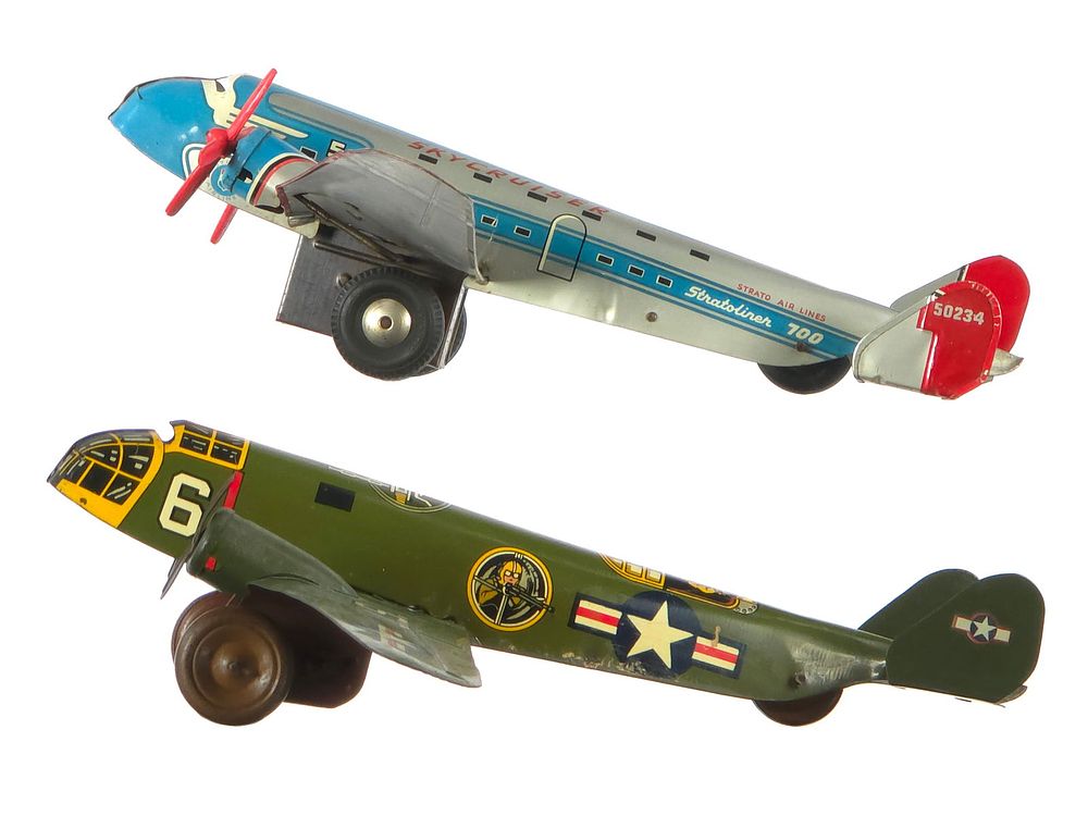 Lot 273: (2) Marx U.S. Army Fighter Jet & Skycruiser Planes