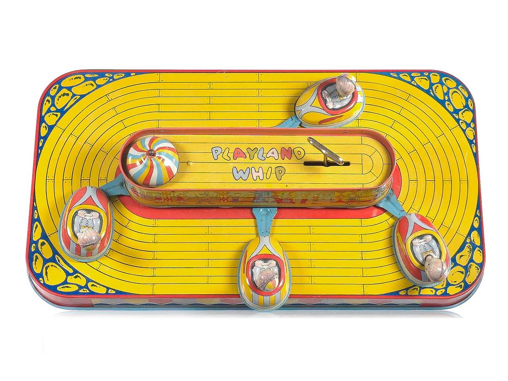 Lot 289: Chein Playland Whip Tin Litho Windup Carnival Ride