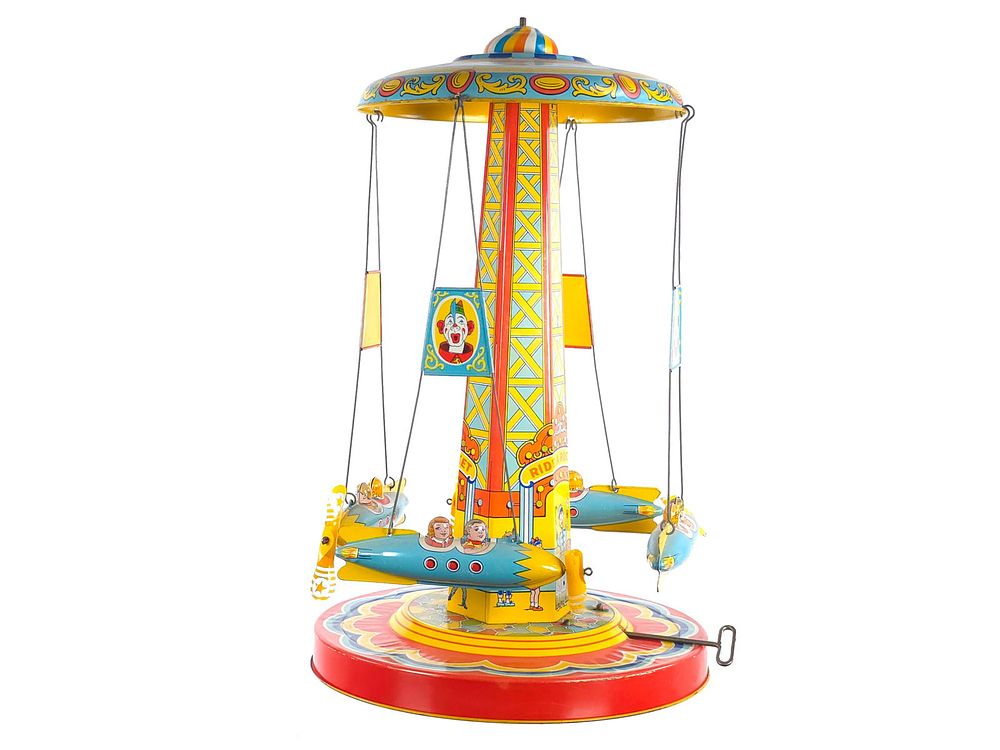 Lot 294: Chein No. 400 Ride-A-Rocket Rocket Ride Merry-Go-Round