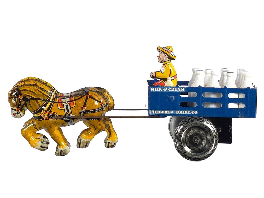 Lot 316: Custom Tin Windup Filiberto Dairy Milk & Cream Wagon