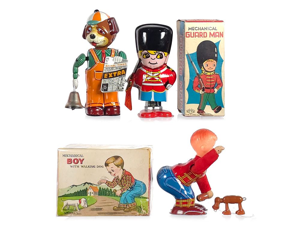 Lot 325: (3) Japanese Tin Windup Toys w/Boxes TPS/Yone/Yonezawa