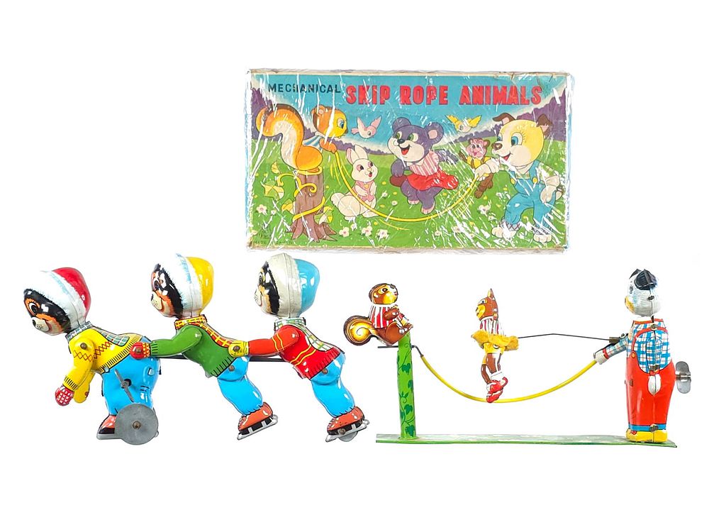 Lot 328: (2) TPS Skating Bears & Skip Rope Animals Boxed