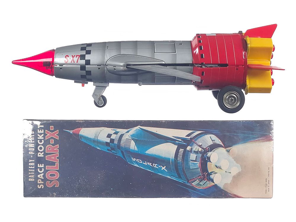 Lot 338: 1960s Nomura T.N. Batt. Op. Space Rocket Solar-X Boxed