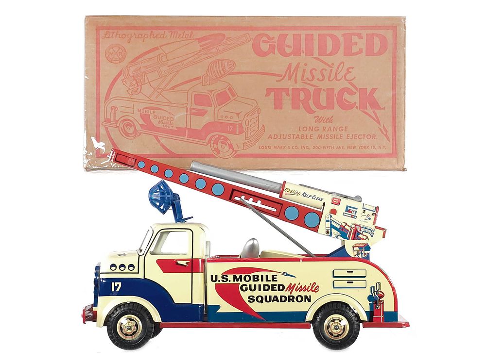 Lot 353: Marx No. 4488 Guided Missile Truck with Box