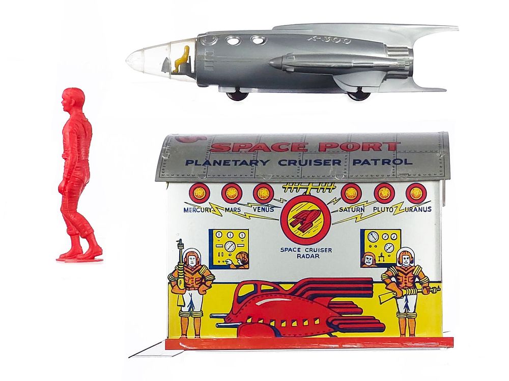 Lot 359: Pyro/T. Cohn Tin Planetary Cruiser Patrol Space Port