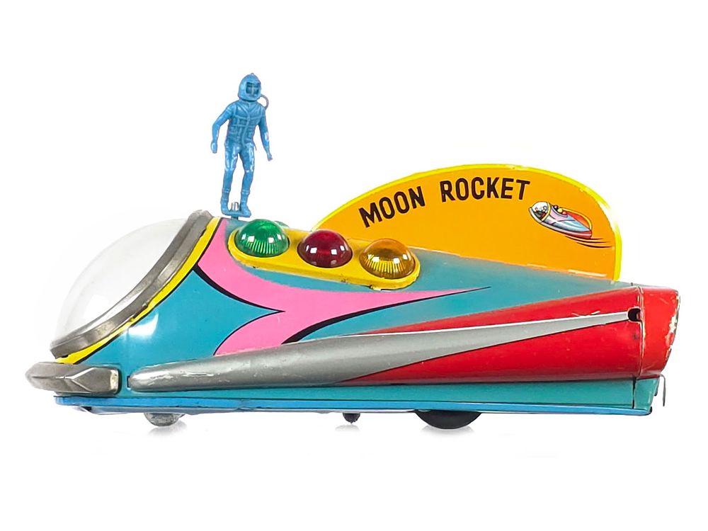 Lot 363: Masudaya Modern Toys TM Moon Rocket Batt. Op. Space Vehicle