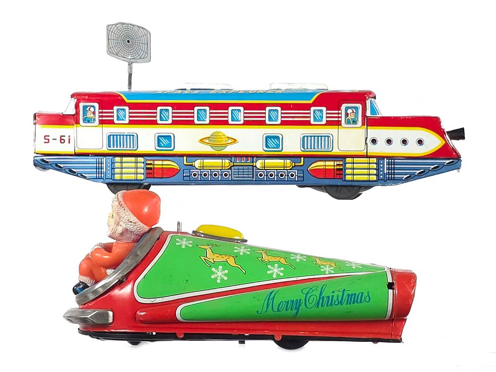 Lot 366: TN Space Explorer Train & TM Santa Space Vehicle