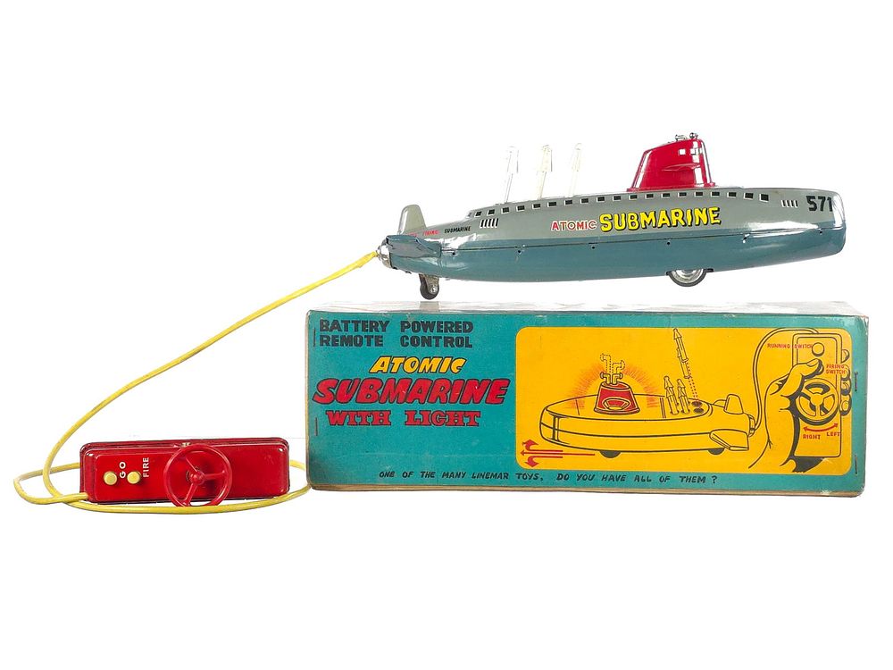 Lot 384: Linemar Atomic Submarine R/C Batt. Op. w/Box