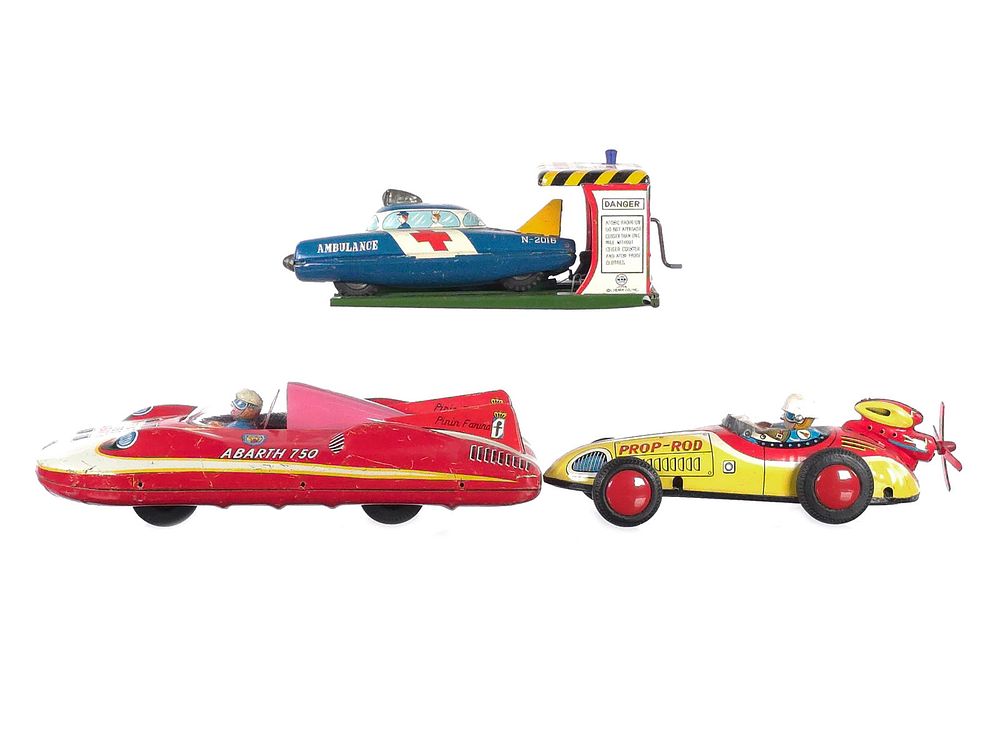 Lot 387: (3) Japanese Tin Space Vehicles Linemar/HTC/Masuya