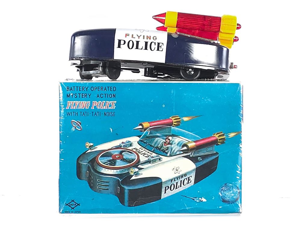 Lot 401: Daiya Flying Police Car Boxed Japanese Tin