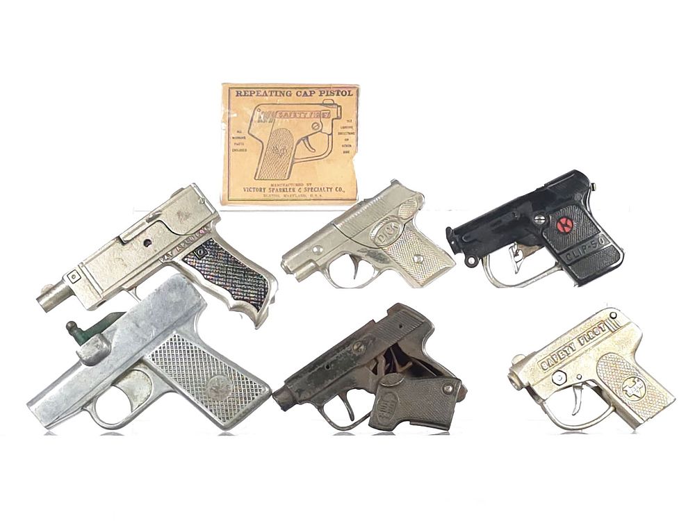 Lot 407: (6) Assorted Cap Guns 1 Boxed