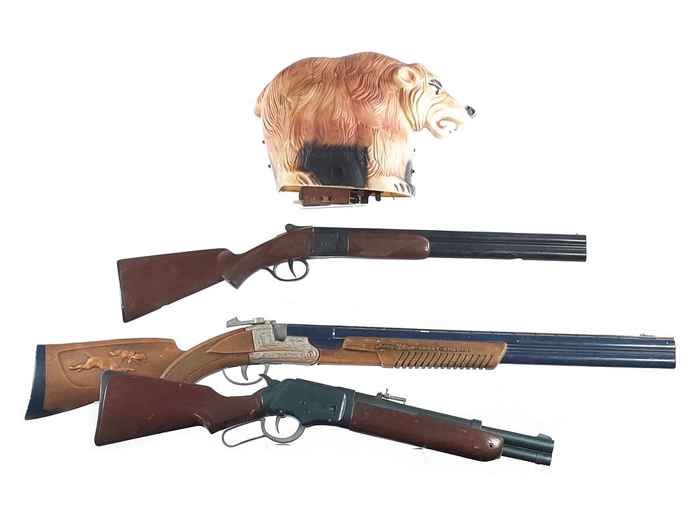 Lot 420: (3) Long Guns w/Marx Batt. Op. Target Bear