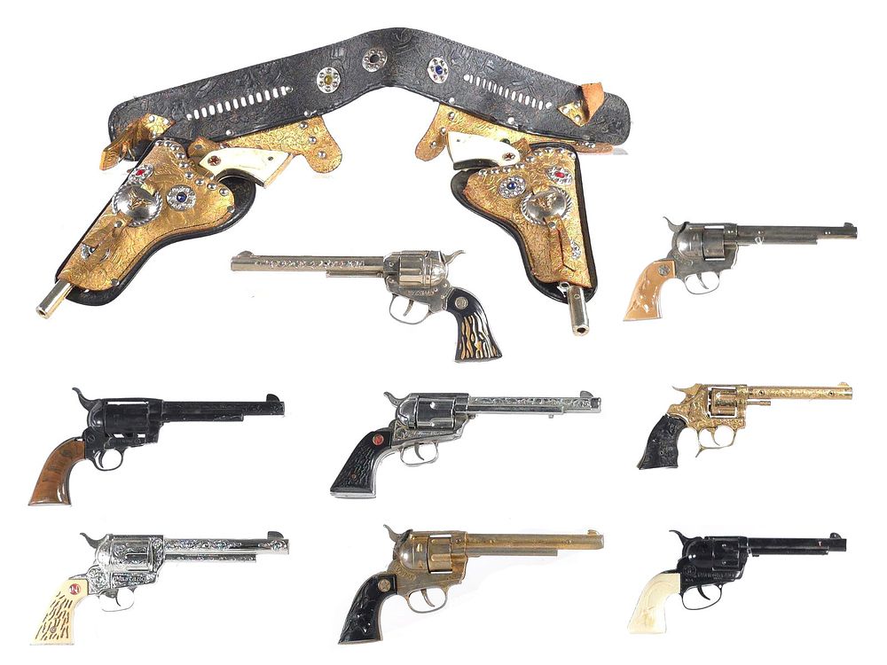 Lot 430: (10) Assorted Toy Guns & Holster