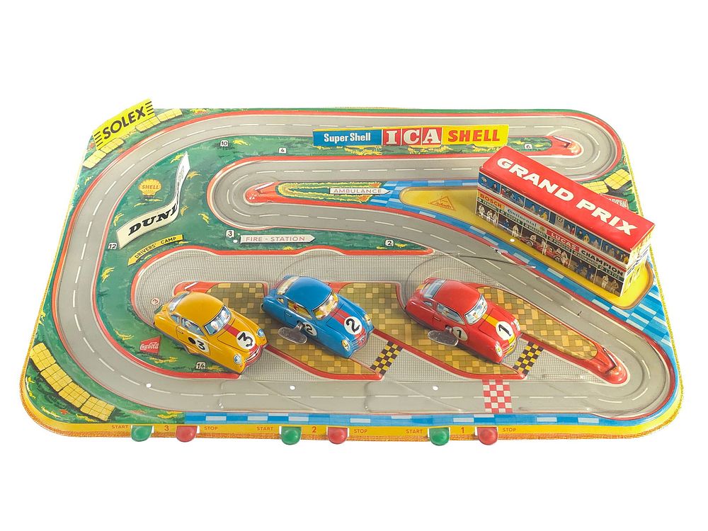 Lot 437: Technofix #302 Tin Litho Grand Prix Race Track