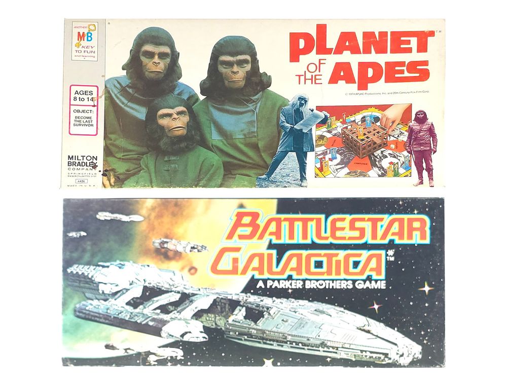 Lot 449: (3) Planet of the Apes & (1) Battlestar Galactica Board Games