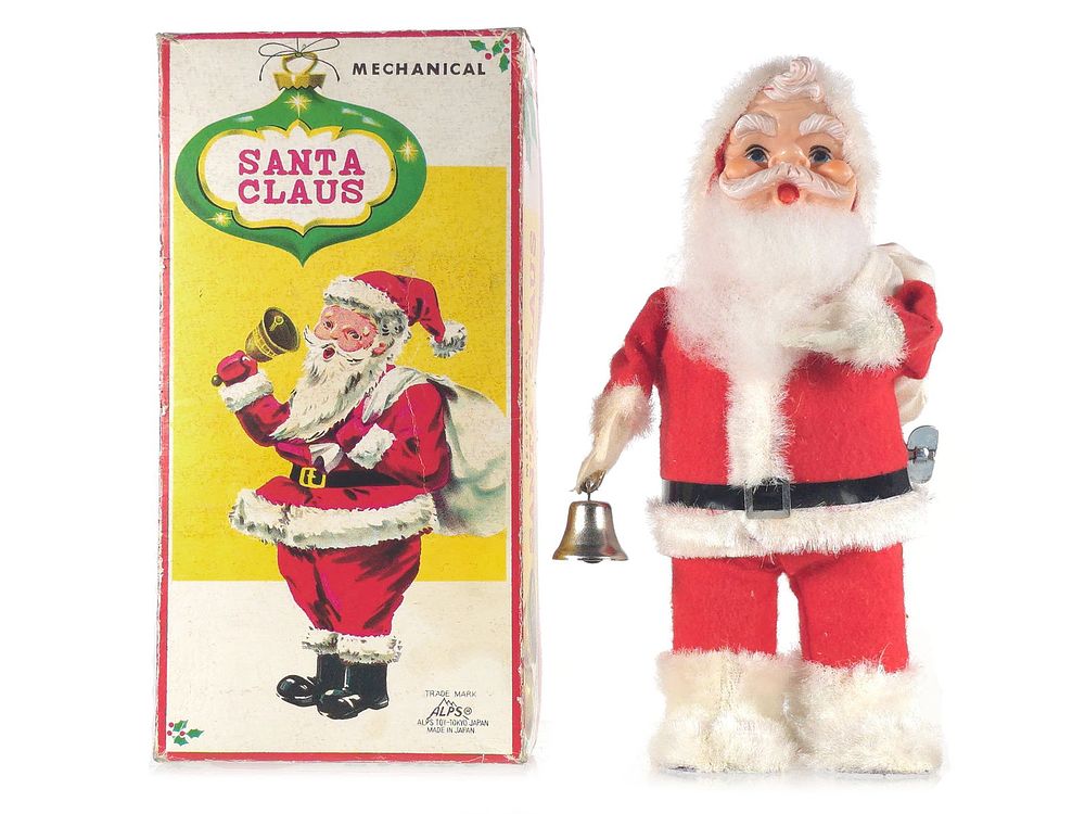 Lot 469: Windup Mechanical Santa Claus with Box by Alps