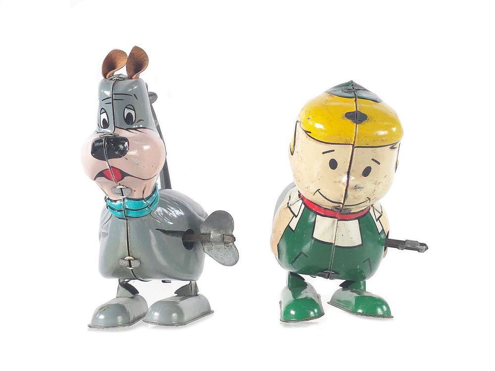 Lot 485: Marx The Jetsons Elroy & Astro Tin Windup Hoppers