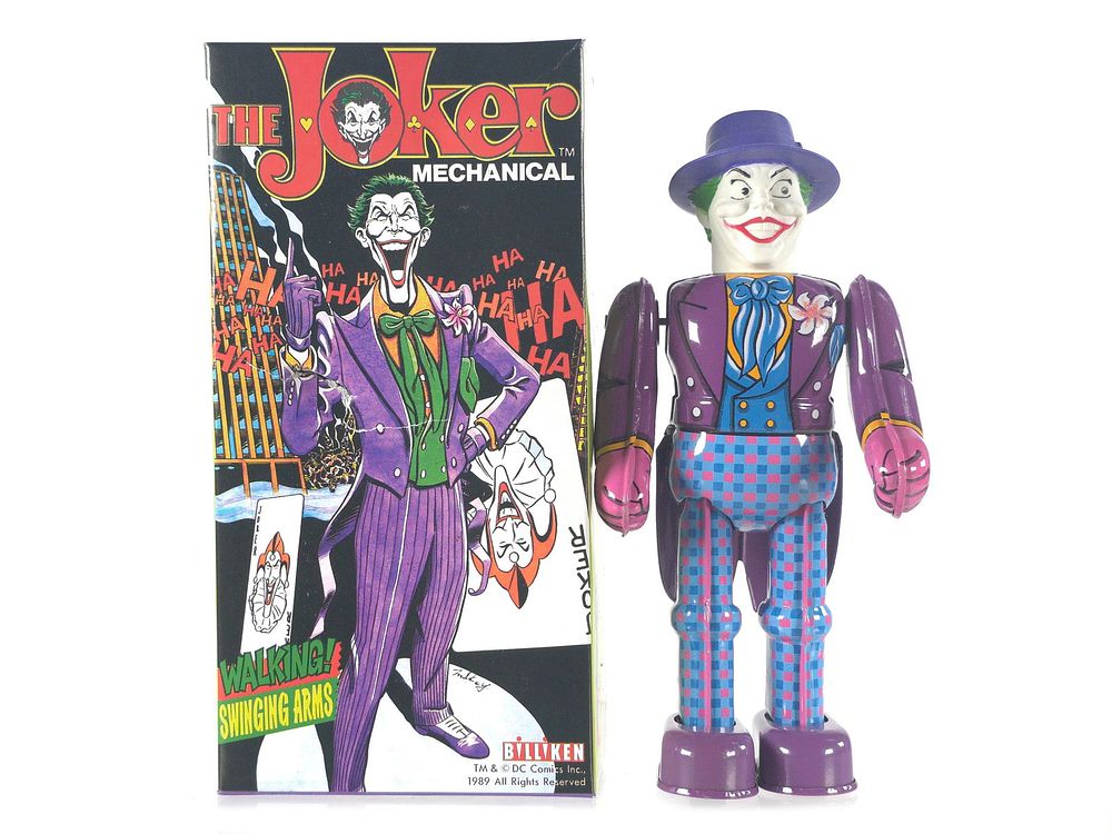 Lot 487: 1989 Billiken Mechanical The Joker Batman Character Boxed