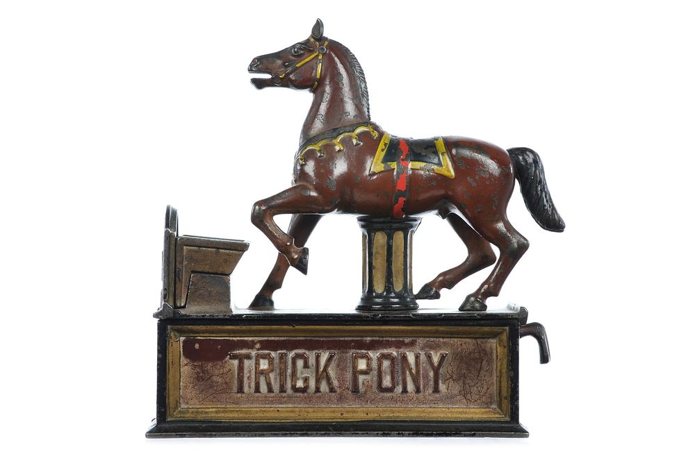 Lot 510D: Shepard Hardware Co. Cast Iron Trick Pony Mechanical Bank