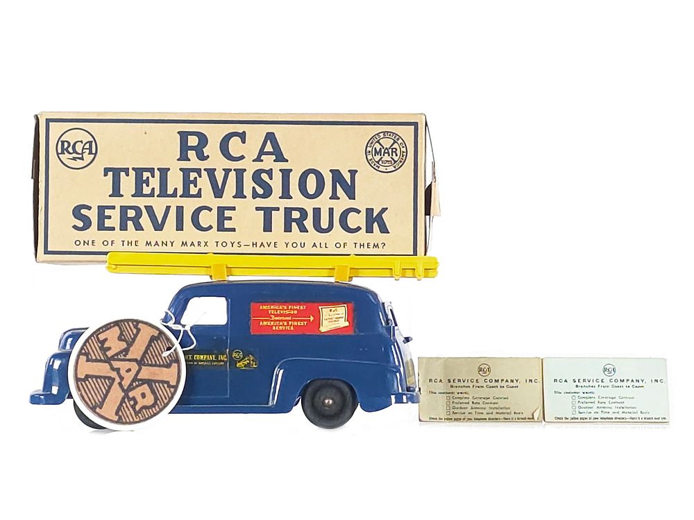 Lot 522: Marx R.C.A Television Service Truck 1948 Boxed