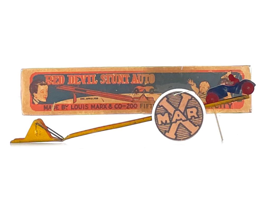 Lot 533: Marx 1930 Red Devil Stunt Auto Boxed