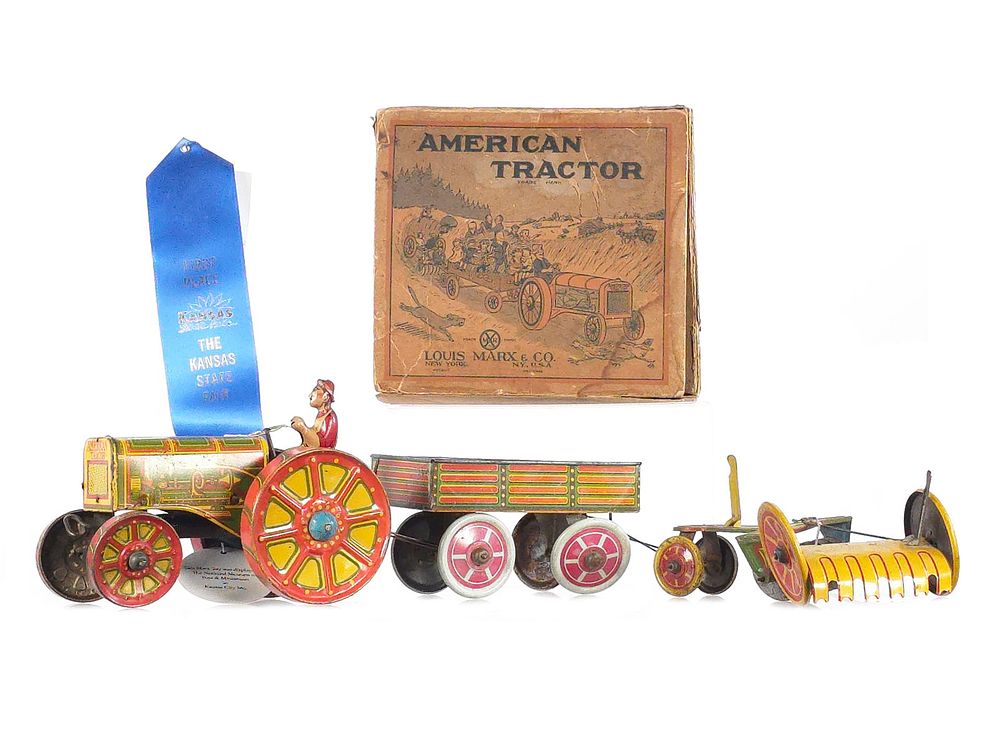 Lot 539: Marx 1926 American Tractor 1st Place KS St Fair 2017 Boxed