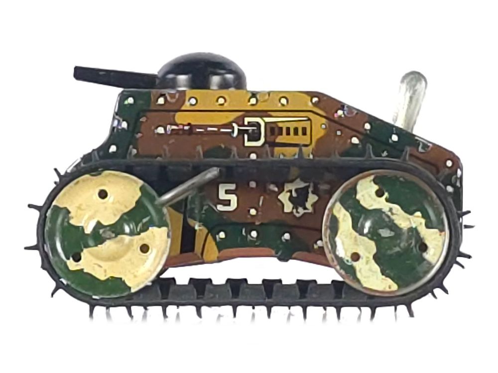Lot 562: 1940s Marx Midget Climbing Fighting Tank Version #4 Boxed