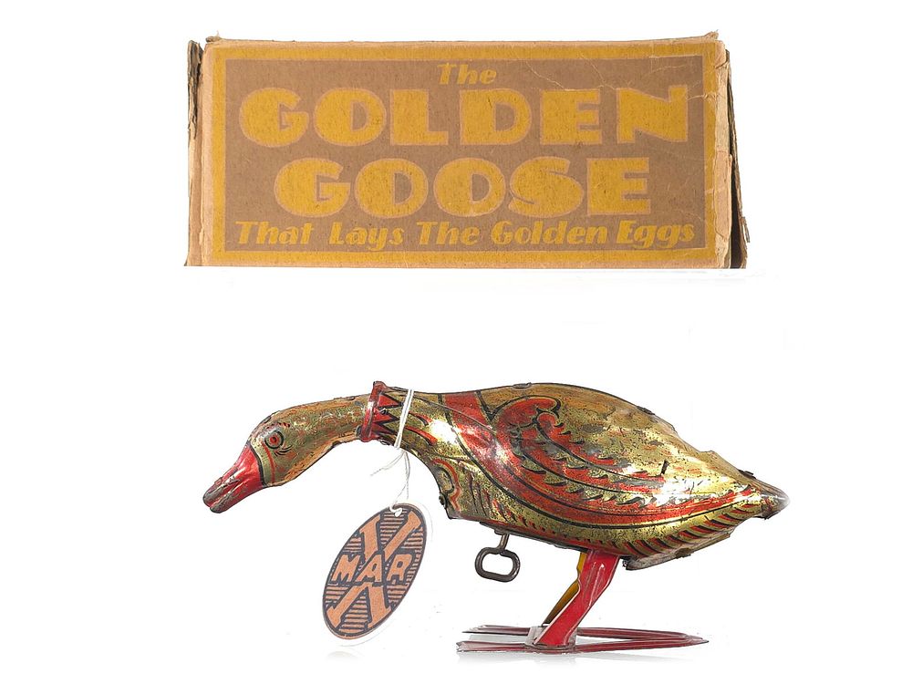 Lot 569: Marx 1929 Golden Goose Boxed