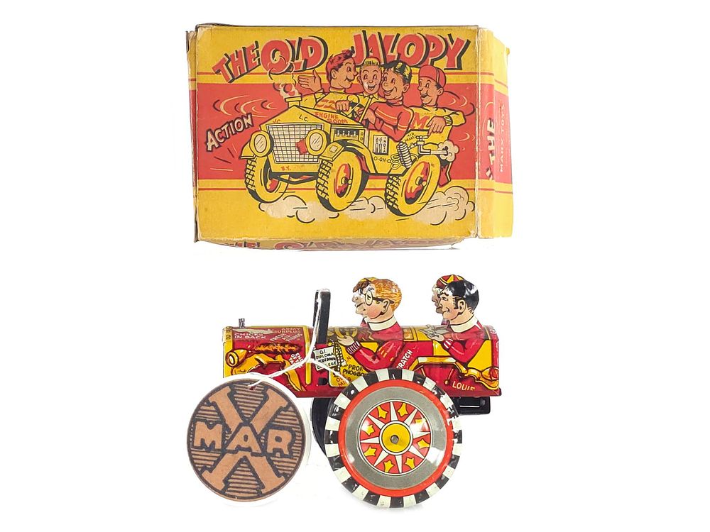 Lot 583: 1950 Marx The Old Jalopy aka College Boys Car Version No. 3 Boxed