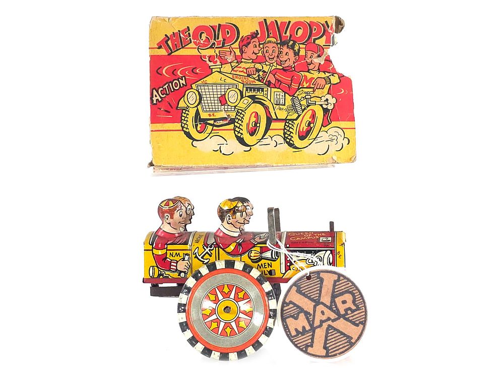 Lot 585: Marx 1950 The Old Jalopy aka College Boys Car Version #2 Boxed