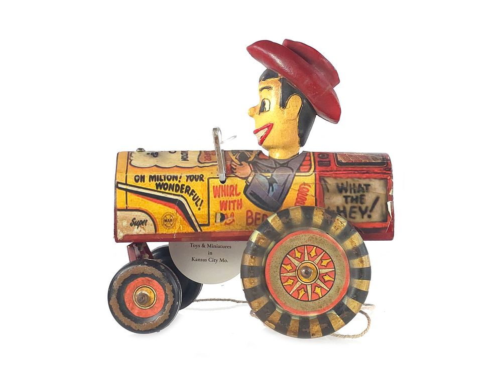 Lot 596: Milton Berle Pull Toy-Labeled Marx *Probably Counterfeit*