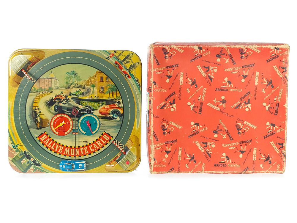 Lot 609: 1940s Arnold #420 Windup Rallye Monte Carlo Boxed