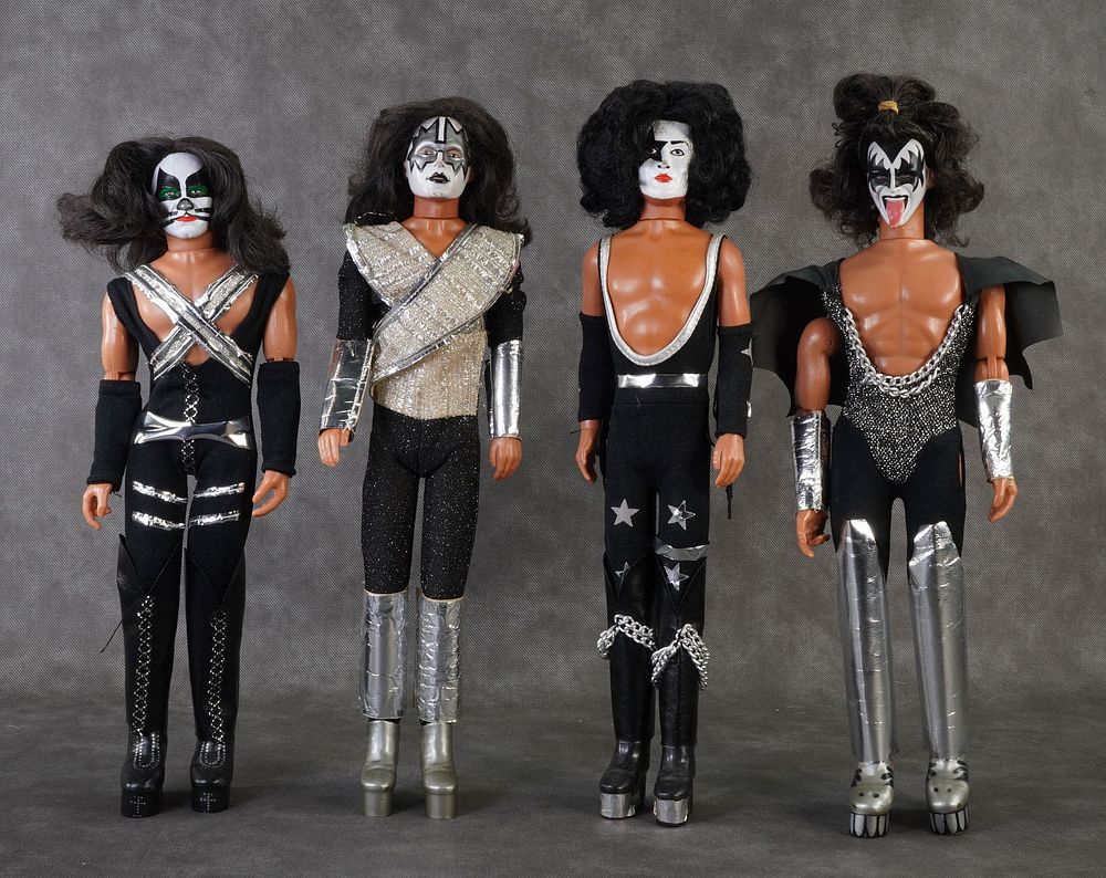 Lot 157: 1977 Mego Set of 4 Kiss Dolls