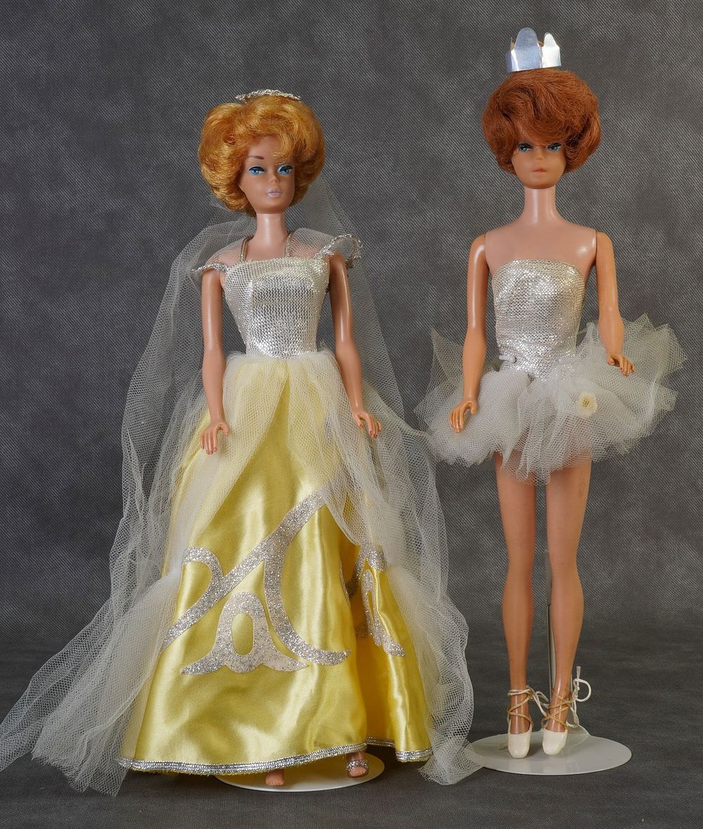 Lot 162: Two Vintage Mattel Bubble Cut Barbie Dolls