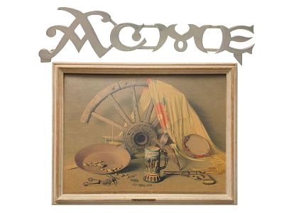 (2) Acme Brewing Co. Claude Buck Print & Metal Sign. This is a vintage framed Acme Brewing 